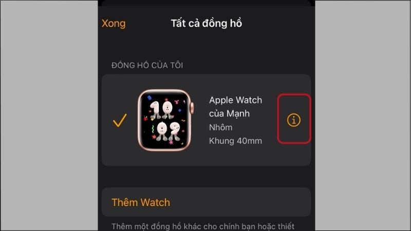 Cách thoát iCloud trên Apple Watch bước 2